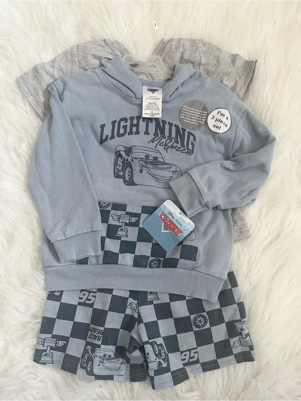 Disney Pixar Cars Lightning McQueen Blue Kids Matching Set